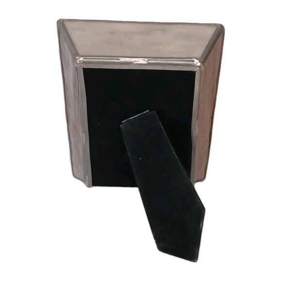 Vintage Light Purple Slag Stained Glass Photo Frame 7.5" x 6.5" Fits 4" x 6" - Picture 6 of 14